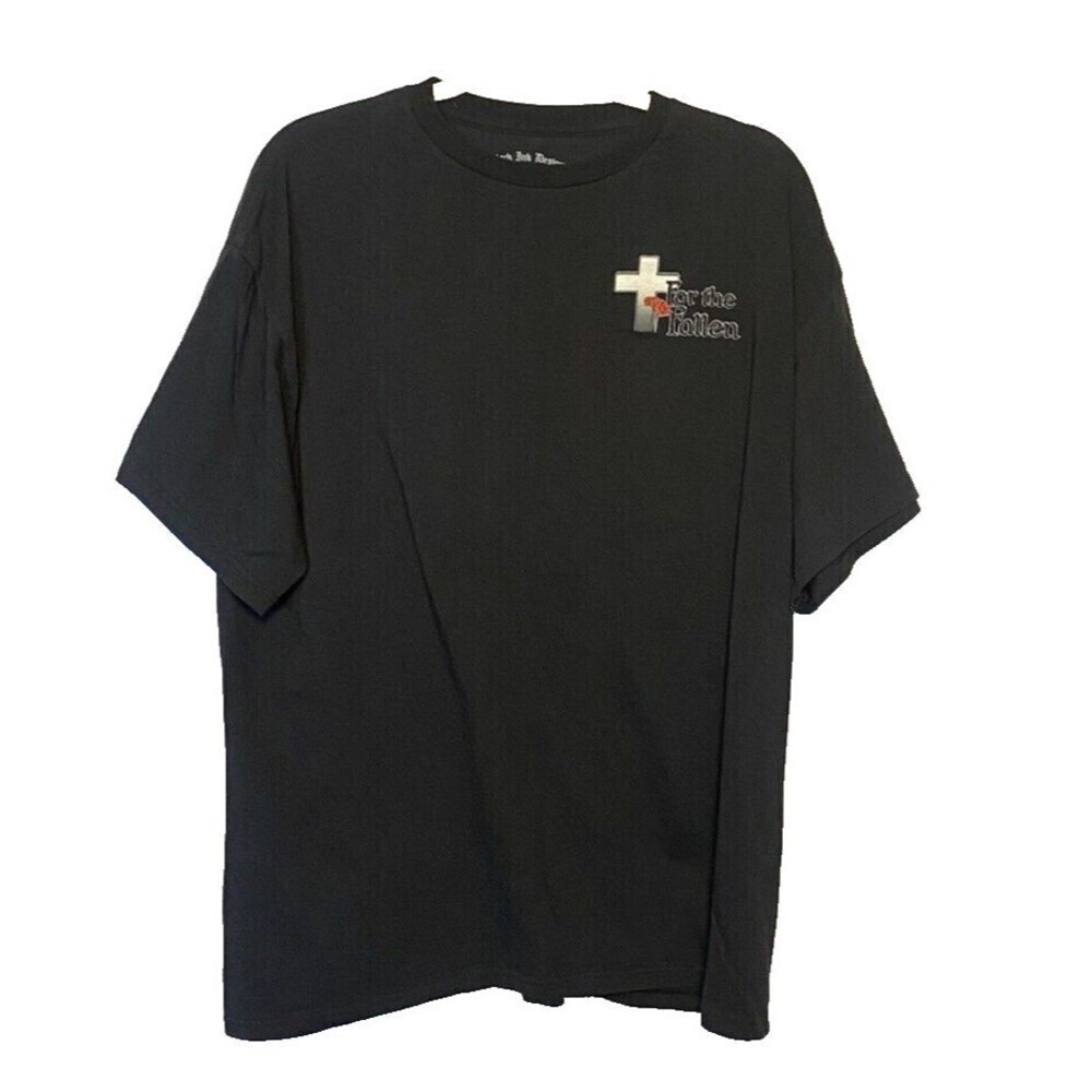 Black Ink Design T-Shirt Men's Size XXL "For the Fallen"  U.S. Military Top